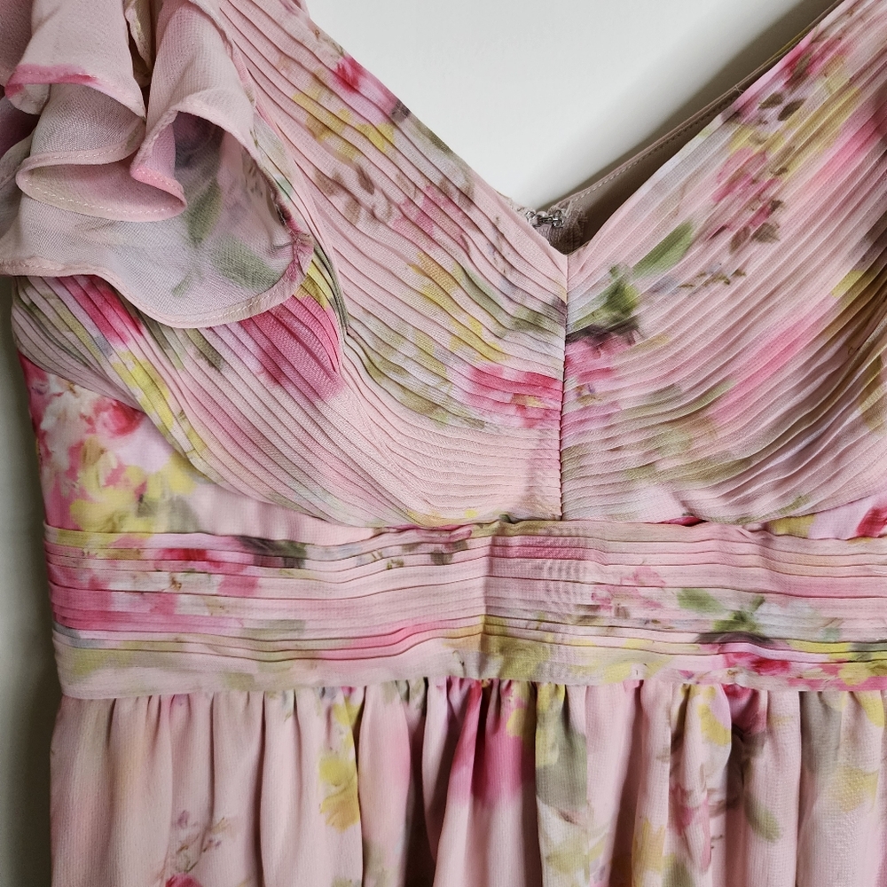 Birdy Grey Pink Floral Midi Dress - Picture 6 of 16